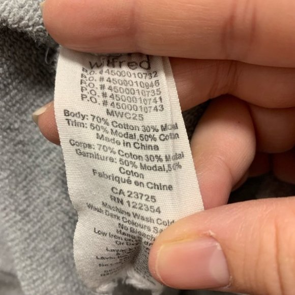 Aritzia Wilfred Roussea Zip Up Cardigan Sweater Light Grey - Picture 11 of 15